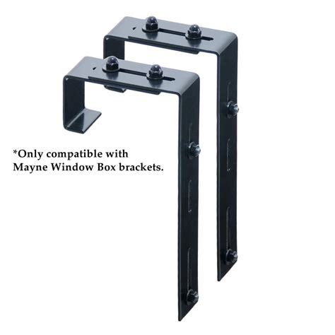 mayne 2 pack 5.75 in steel window box brackets|Mayne Window Box Deck Rail Steel Brackets (2 .